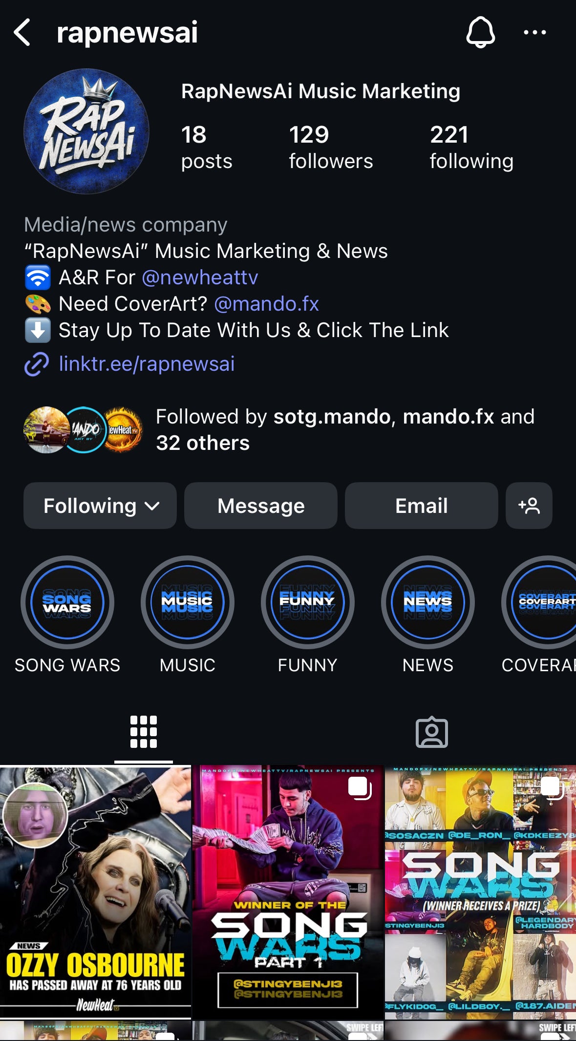 INSTAGRAM FEED AND STORY PROMO ON @RAPNEWSAI - MandoFxCoverArt