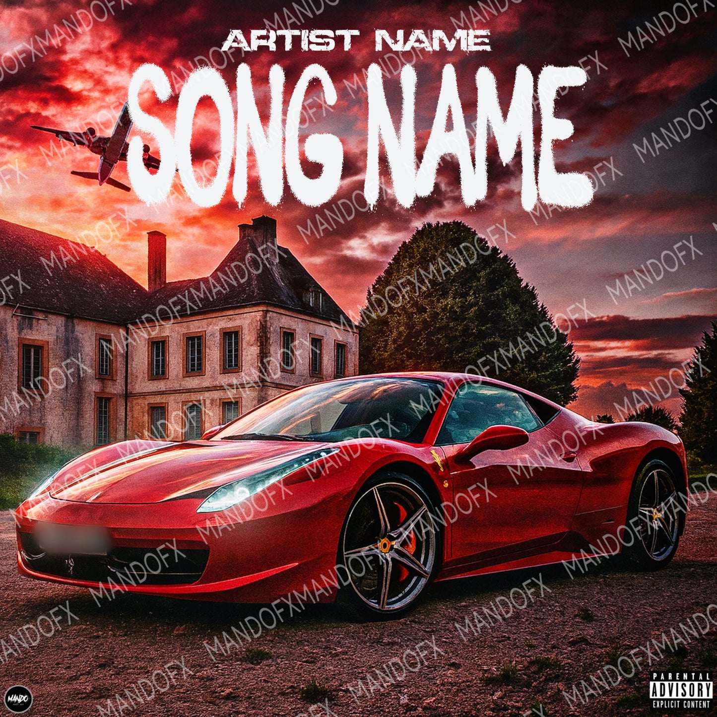 REDLINE MANSION - PREMADE COVER ART - MandoFxCoverArt