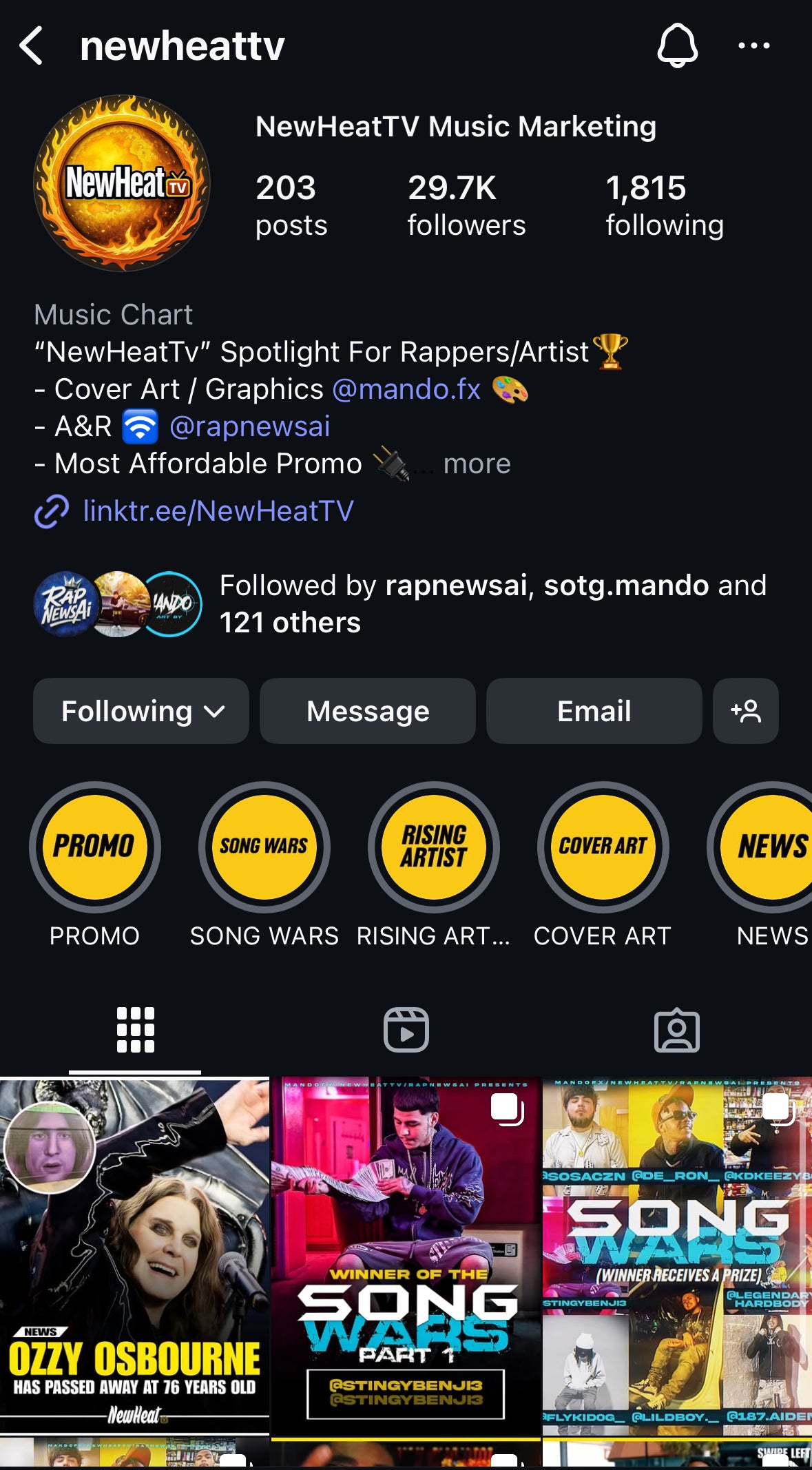INSTAGRAM FEED AND STORY PROMO ON @NEWHEATTV - MandoFxCoverArt